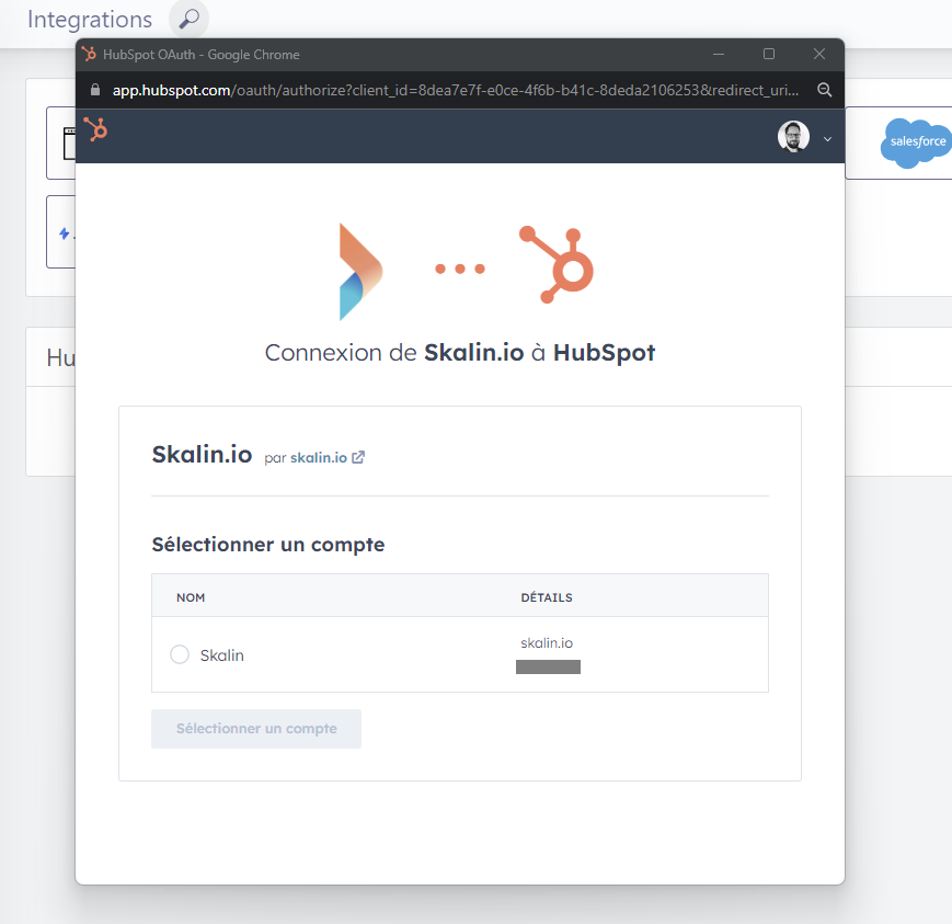 Connexion HubSpot