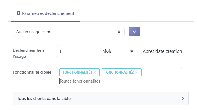 Exemple filtrage usage