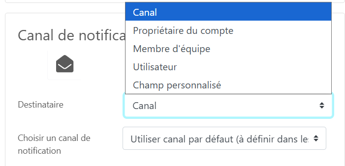 Exemple configuration Slack